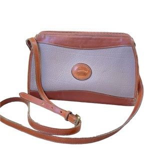 Dooney & Bourke Vintage Crossbody Bag Purse - Tan & Brown Leather